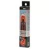 WEDO 78805 cúter de seguridad Standard, hoja trapezoidal, retracción automática de la hoja, bloqueo de seguridad, incl. cortador de láminas, negro/rojo