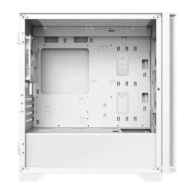 Torre Montech AIR 100 ARGB MICRO-ATX con cuatro ventiladores ARGB preinstalados, diseño ultraminimalista, panel frontal de malla fina, alto flujo de aire, lateral único