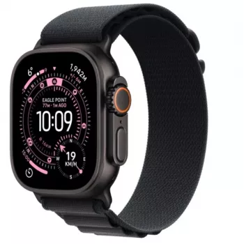 Apple Watch Ultra 3 GPS + Cellular 49mm Caja de titanio negro con Alpine Loop negra mediana