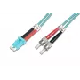DIGITUS Professional - Cable de red - LC multimodo (M) - ST multimodo (M) - 1,0m - Fibra óptica - 50/125 micrómetros - OM3 - libre de halógenos, con protección antiacodamiento