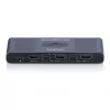 Conmutador KVM DIGITUS USB-C 3.0 HDMI 2 puertos 4K60Hz, USB-C/USB-A, aluminio, 135×60×30 mm
