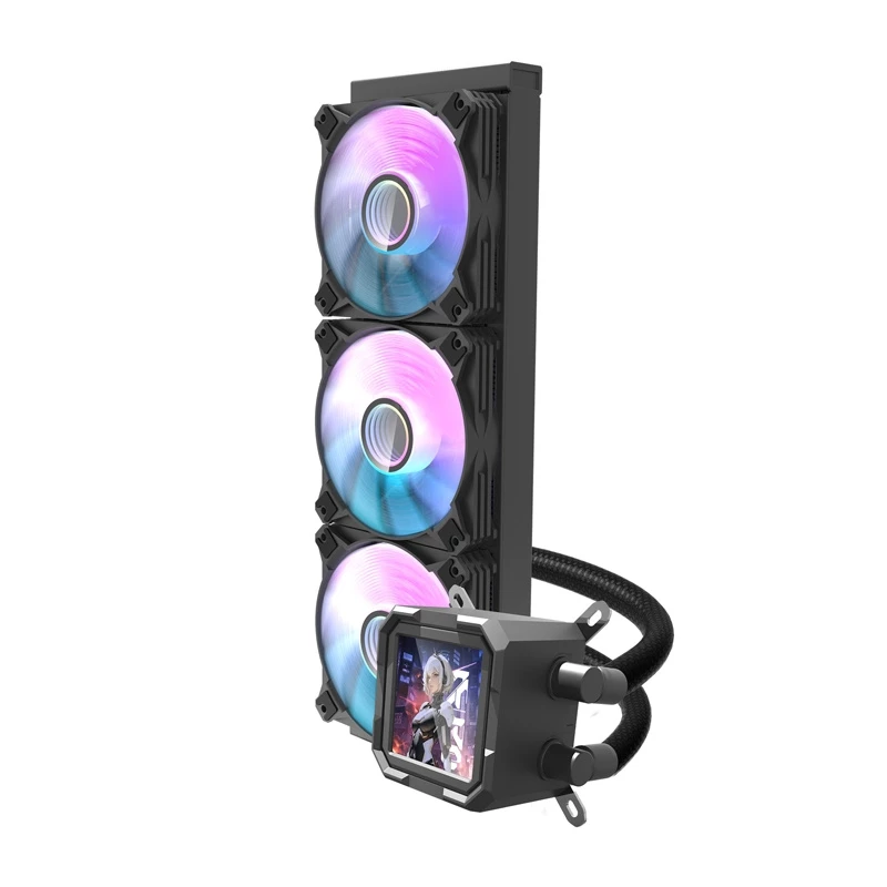 Refrigeración líquida para CPU Darkflash DV360S radiador de 360 mm, iluminación RGB, negra