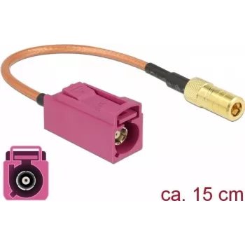 DeLOCK 89677 cable de antena coaxial FAKRA H hembra – SMB hembra, 0,15 m