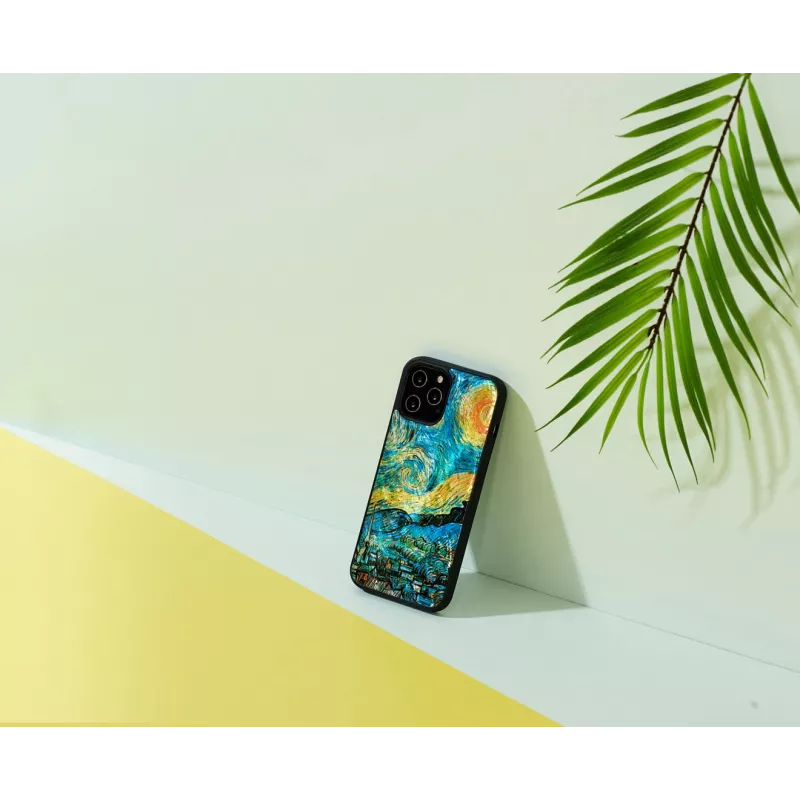Funda protectora iKins para Apple iPhone 12 Pro Max — negro noche estrellada