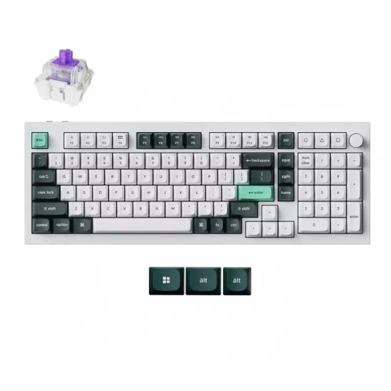 Keychron Q5 HE RGB teclado inalámbrico, carcasa blanca (Q5H-P1)