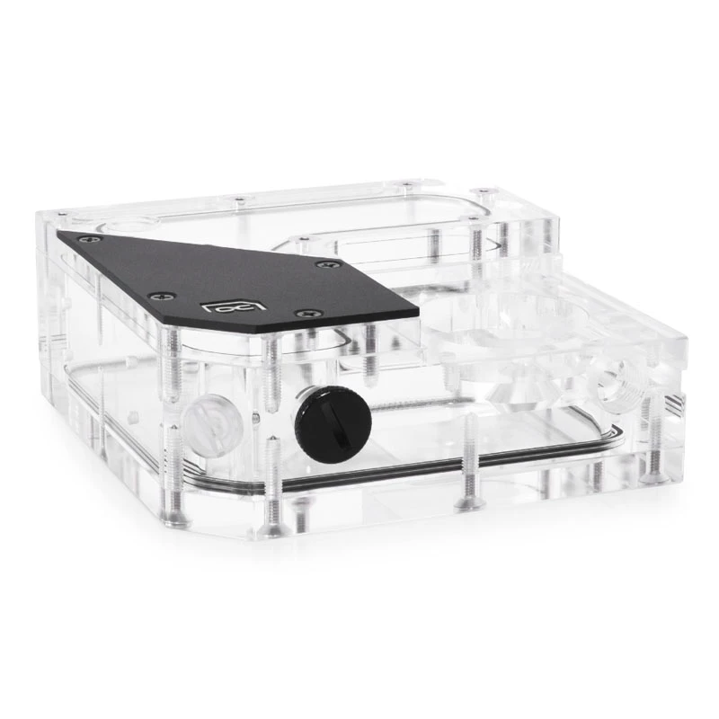 Depósito Alphacool 15075 Acrílico Negro Transparente 120mm