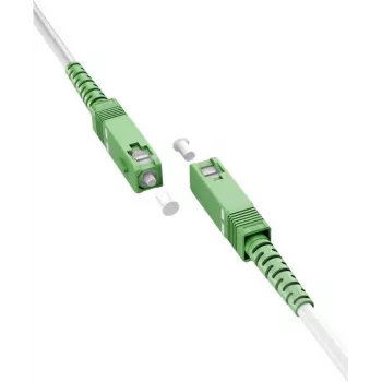 Goobay 59593 Cable de fibra óptica 0,5 m SC/APC FTTH OS2 blanco (59593)