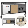 Ergo Office ER-300 B separador de escritorio / organizador, 1295 x 242 x 726 mm, acero, carga máx. 10 kg, negro