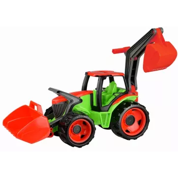 Lena GIGA TRUCKS Traktor con pala frontal, tractor, 3 año(s), plástico, azul, gris, blanco