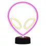 Lámpara de mesa MANTA SNL86PK Style Neon Lights UFO rosa – lámpara de neón decorativa en rosa