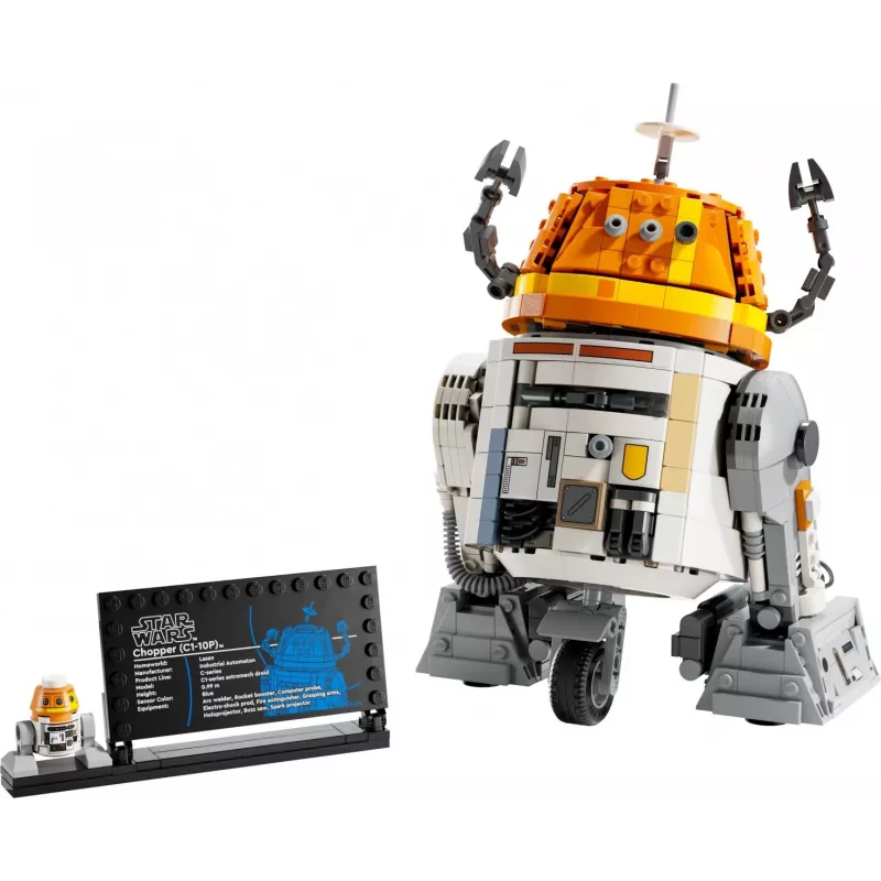 Set de construcción LEGO Star Wars Chopper C1-10P modelo de droide astromecánico 75416, 1039 piezas, edad 10+, altura 220 mm