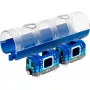 Welt Tunnelbox U-Bahn brilla en la oscuridad, vehículo de juguete azul