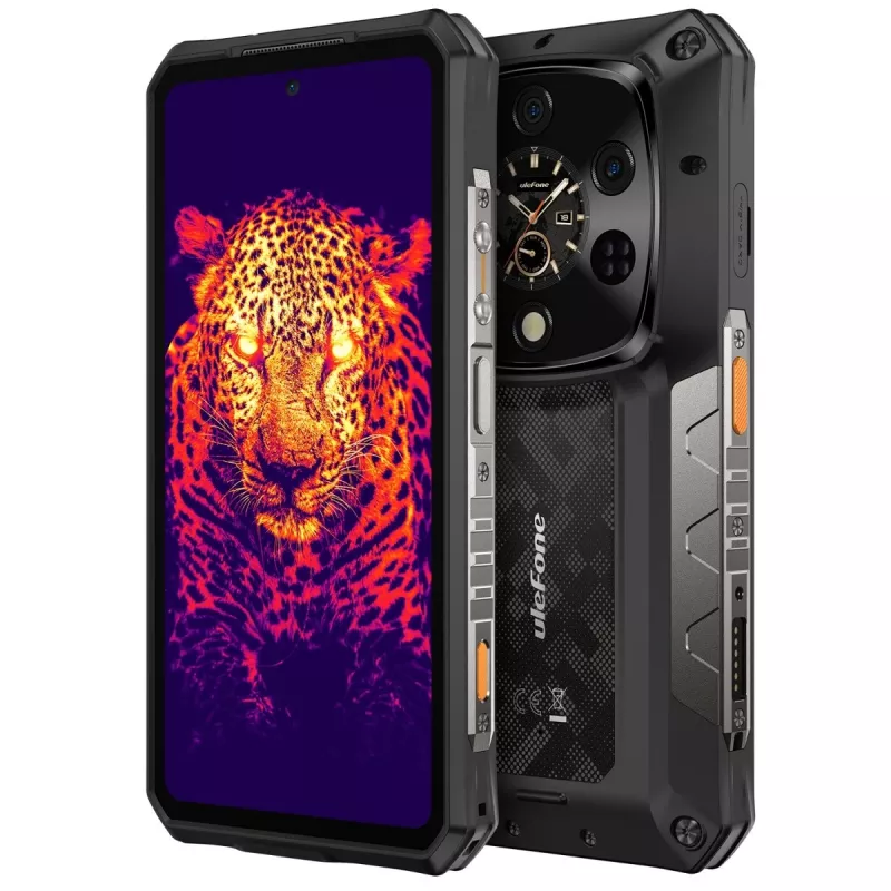 Smartphone resistente UleFone Armor 28 Ultra Thermal 5G — 16 GB RAM, 1 TB almacenamiento, negro