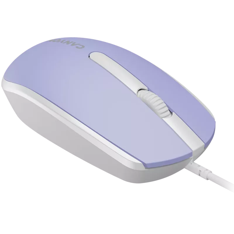 Ratón CANYON M-10 con cable lavanda