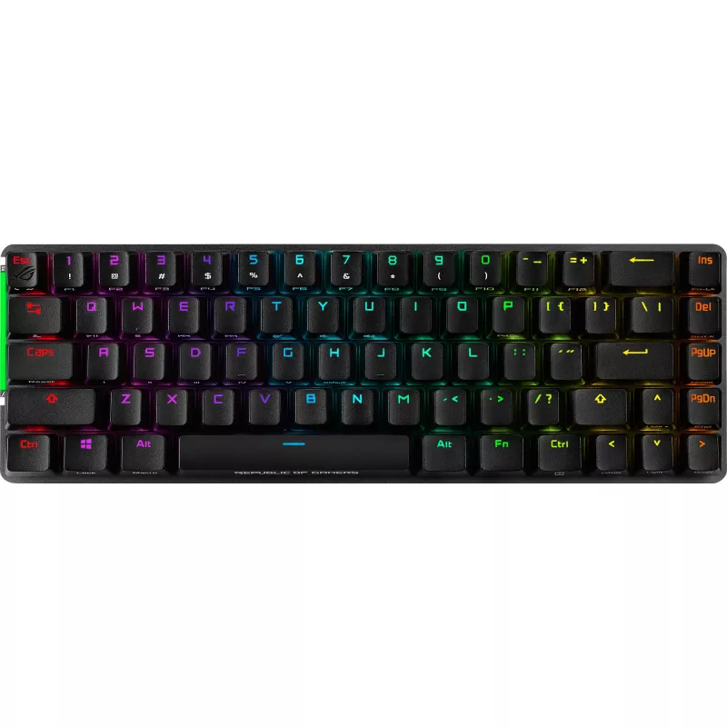Teclado mecánico ASUS ROG Falchion — diseño compacto 65%, switches Cherry MX Red, retroiluminación RGB