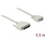 Cable serie DELOCK 86909, D-Sub 25 pines a D-Sub 9 pines, beige, 0,5 m
