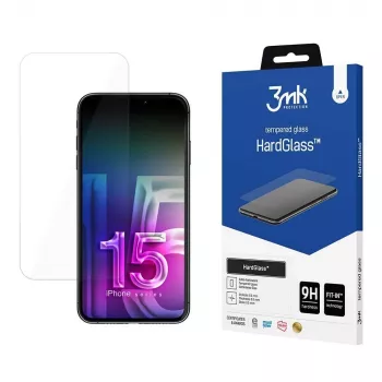 Protector de pantalla 3MK HardGlass Clear Apple iPhone 15 Pro Max resistente a golpes y arañazos