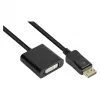 Adaptador DisplayPort macho a DVI-I 24+5 hembra, 1080P @60Hz, contactos dorados, aprox. 20cm, Good C (DP-AD10)