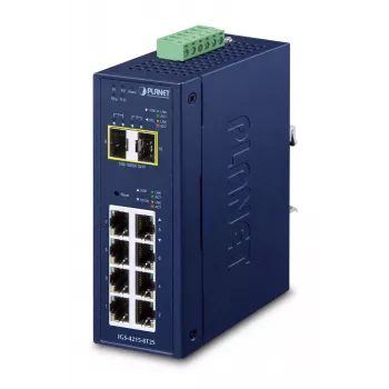 Switch gestionado PLANET IP30 Industrial L2/L4 8 puertos Gigabit Ethernet 10/100/1000