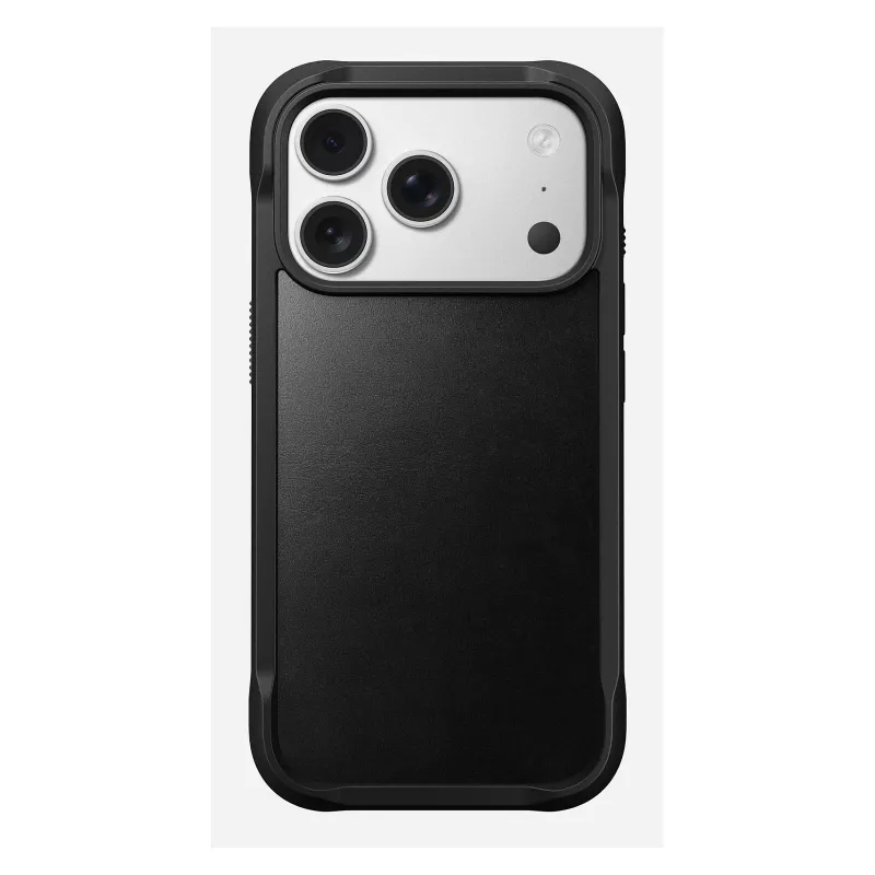 Funda para móvil Nomad Rugged Leather Case para Apple iPhone 17 Pro, cuero/TPU/PC/aluminio, compatible con pantallas de 16 cm (6,3