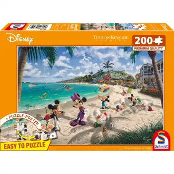 Thomas Kinkade Studios: Disney - Mickey & Minnie en Florida, puzle 200 piezas