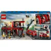 Juguete de construcción LEGO City Parque de bomberos con camión de escalera 60414 — 843 piezas, 5 minifiguras, 220×320×140 mm