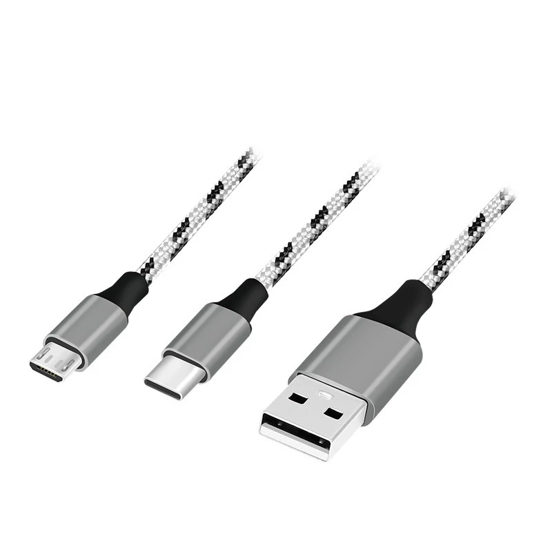 LogiLink CU0202 cable USB USB 2.0 1,2 m USB A USB C/Micro-USB A gris