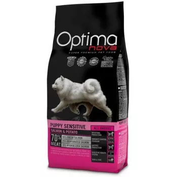 Comida seca para perros Optimanova Puppy Sensitive Salmon & Potato 2 kg — alimento para cachorros con digestión sensible