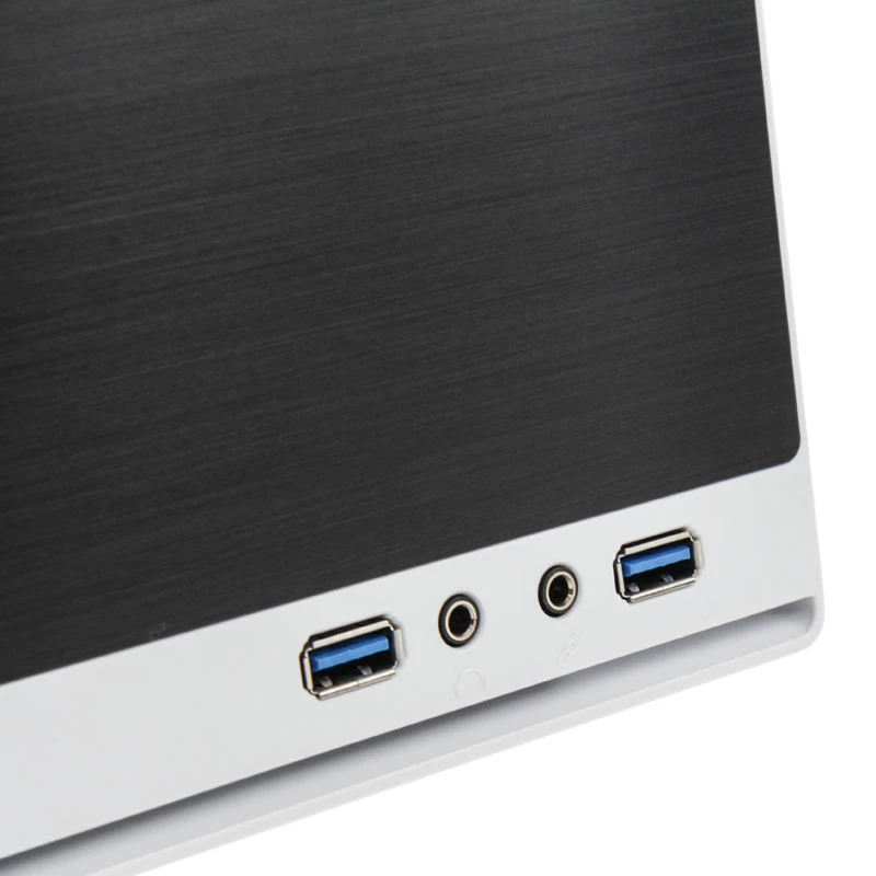 SilverStone SUGO SG13 - Sobremesa - Mini-DTX - sin fuente de alimentación (AT / PS/2) - negro, blanco - USB/audio (SST-SG13WB-Q)