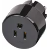 Adaptador de viaje EE. UU., Japón/conector con toma de tierra, adaptador de enchufe negro