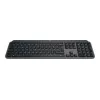 Logitech MX Keys S 920-011589 teclado inalámbrico de tamaño completo, Bluetooth LE / Logi Bolt, retroiluminado, recargable por USB-C, QWERTY US International, con reposamuñecas, grafito