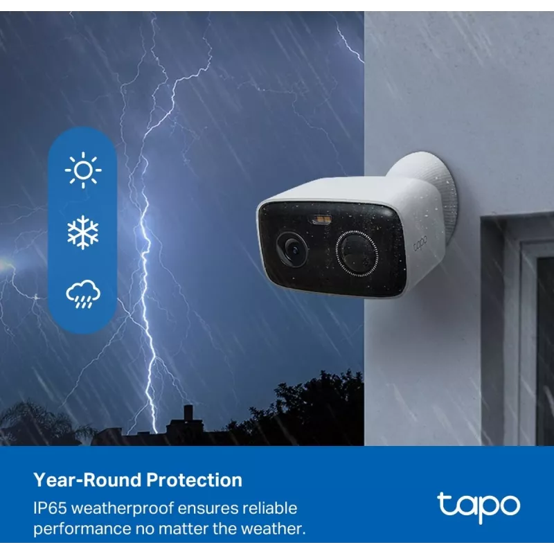 Cámara de vigilancia para exterior con batería TP-LINK Tapo C400 — 1080p, visión nocturna, audio bidireccional, detección de movimiento, IP65