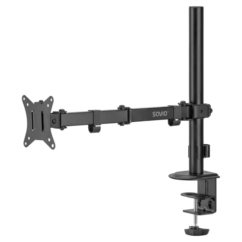 Soporte ajustable para monitor y TV SAVIO UM-02, negro, brazo ajustable, montaje sencillo