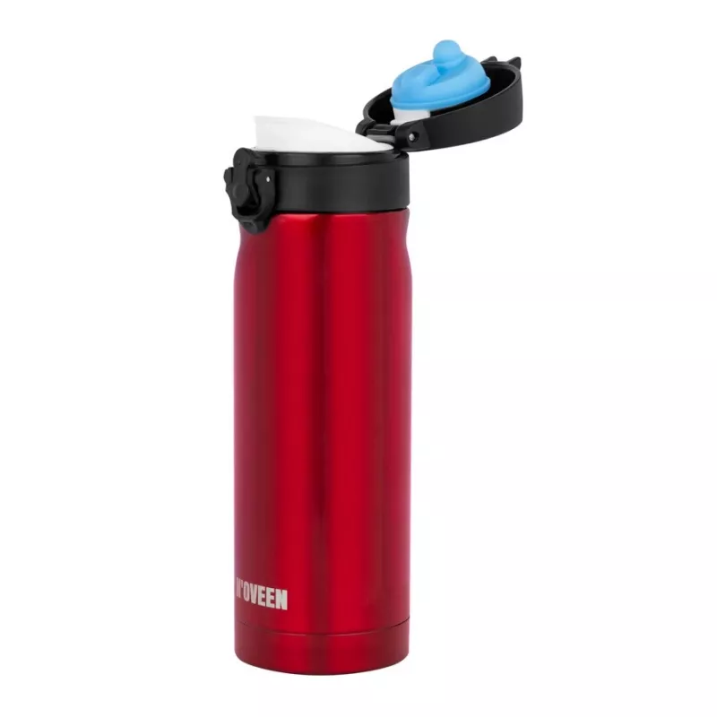 Botella térmica NOVEEN TB825 400 ml – recipiente isotérmico de acero inoxidable, rojo