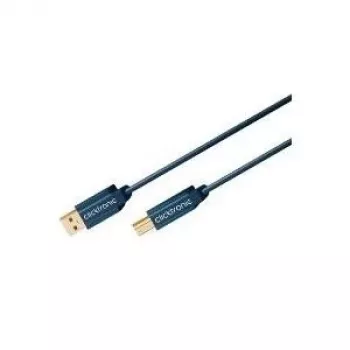 Cable USB ClickTronic 3 m USB 2.0 A/B m/m 3 m USB A USB B azul (70097)