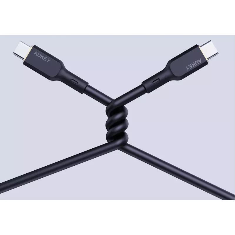 AUKEY CB-SCC241 USB-C Power Delivery PD 240W 5A 20V 1m nailon negro - D