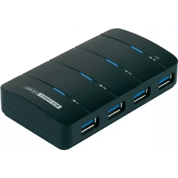 Renkforce hub USB 3.0 de 4 puertos, negro