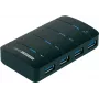 Renkforce hub USB 3.0 de 4 puertos, negro