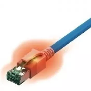Easylan CS1OBADAD0020 Cable de red RJ45, cable de red CAT 6a S/FTP 2 m azul con LED 1 ud.