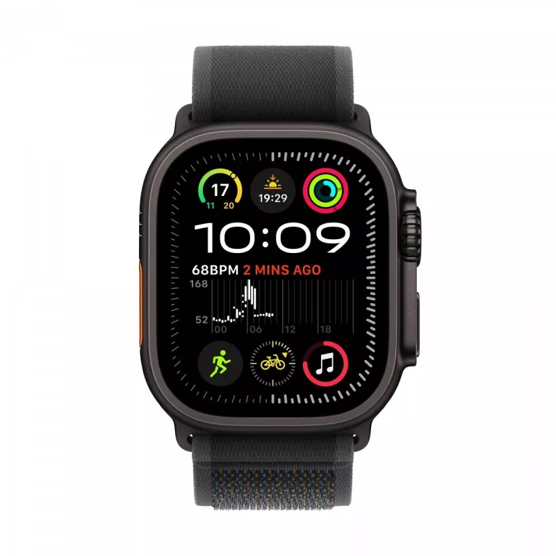 Watch Ultra 2 GPS + Cellular 49 mm Caja de titanio negro con Trail Loop negro - S/M