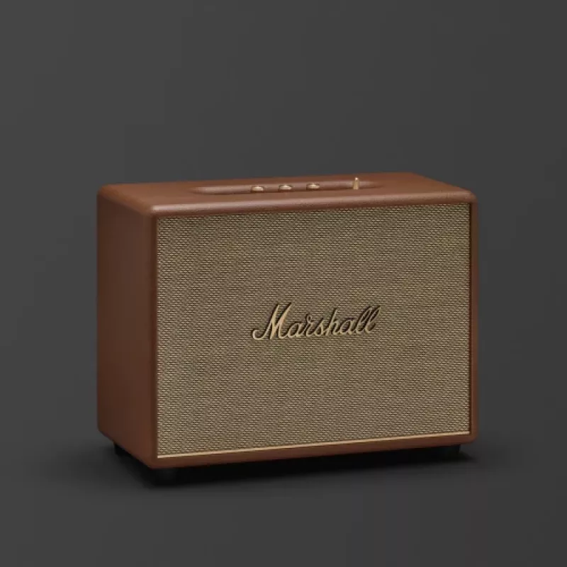 Altavoz inalámbrico MARSHALL Woburn III Marrón — Multiroom, Bluetooth, Wi‑Fi, entradas analógicas