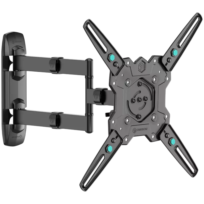 Soporte de pared con inclinación y giro ONKRON para televisores de 32-65 pulgadas, máx. 41 kg, con rotación, negro M4R
