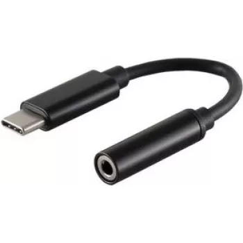 Cable para móvil ShiverPeaks BS14-05021 negro 0,13 m USB C 3,5 mm