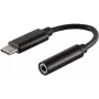 Cable para móvil ShiverPeaks BS14-05021 negro 0,13 m USB C 3,5 mm