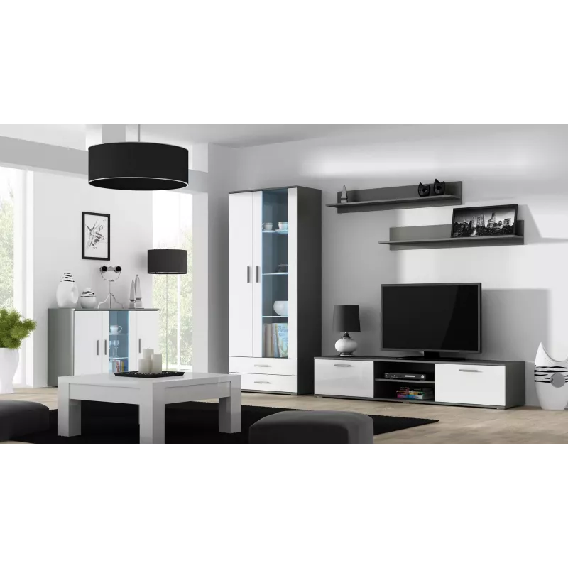 Soporte de TV Cama SOHO 180 gris/blanco brillante