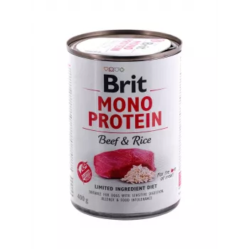 BRIT Mono Protein Beef & Rice - Alimento húmedo para perros - 400g