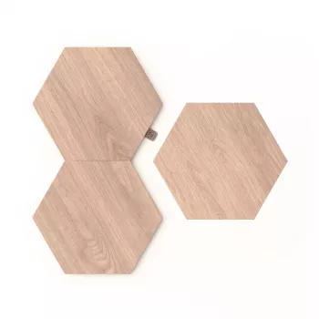Iluminación ambiental Nanoleaf Elements Acabado madera Hexágono Paquete de ampliación 3 uds.