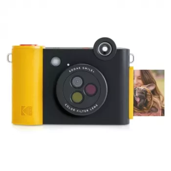 Cámara instantánea Kodak SMILE+ 2x3 Negra — cámara instantánea portátil con copias 2×3