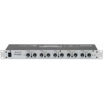 Mesa de mezclas Omnitronic ZD-250 5 canales, rack de 19 pulgadas