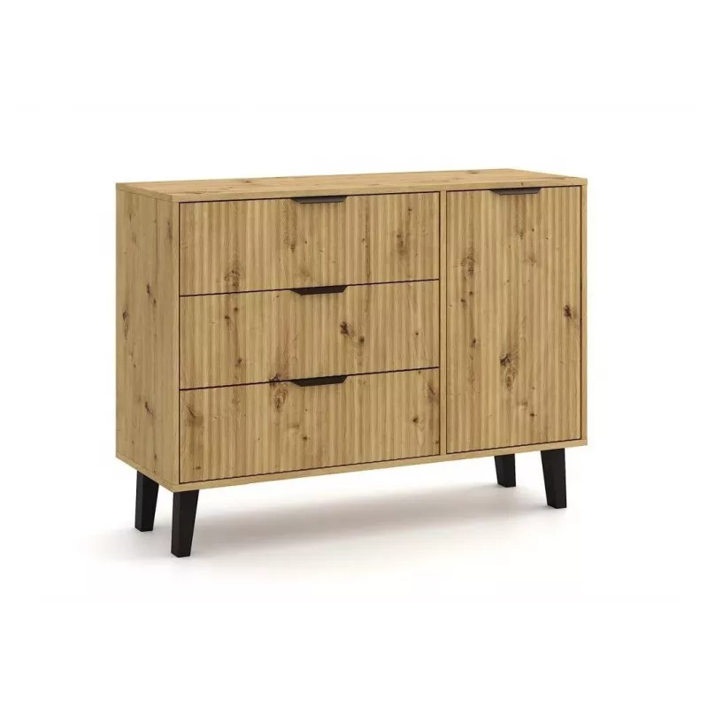 Cómoda SCANDI 1D3S esbelta roble ARTISAN